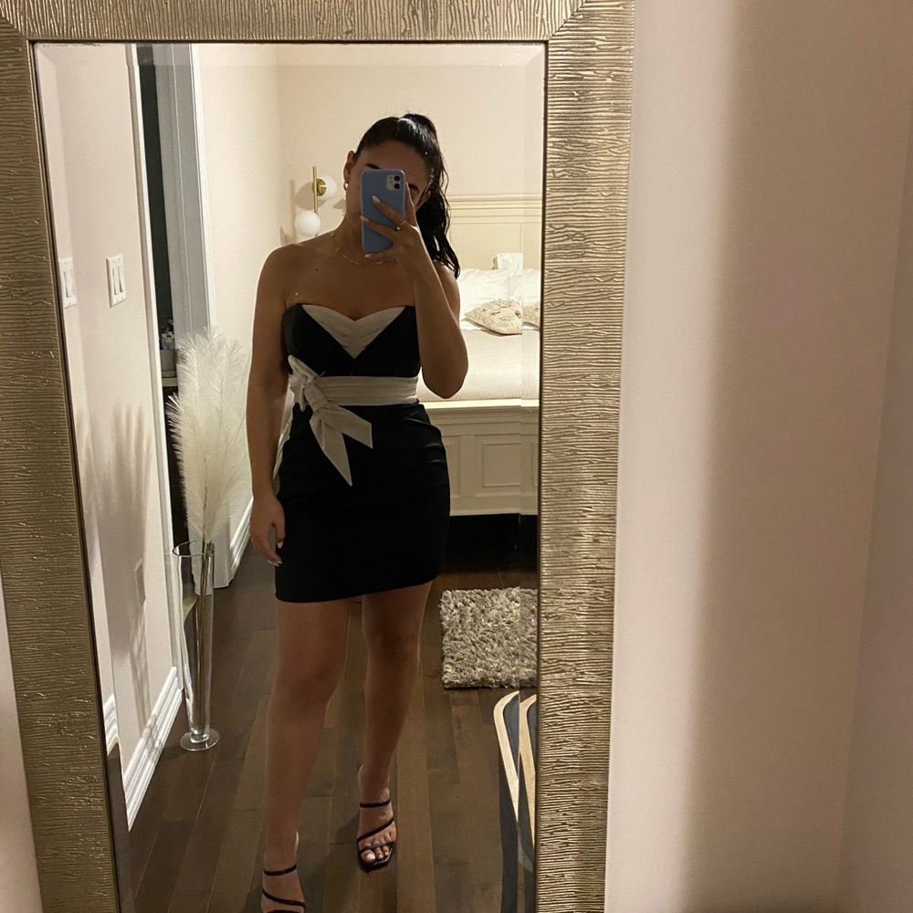 BCBGeneration Black and White Mini Dress